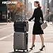Arcoyard Rolling Laptop Bag Women, Rolling Briefcase for Women for Work, 17.3 Inch Computer Bag with Wheels, Fashion Flap Laptop Bag With Wheels for Work Business, TSA Friendly Design, Black