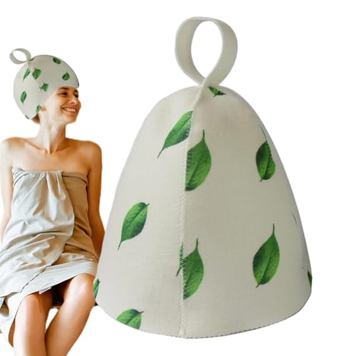 Cappello da sauna in sentito, cappello da bagno per sauna,Comodo cucina doccia - Cappelli di sauna in feltro morbido per le donne per la doccia, con protezione 'isolamento termico e assorbimento 'acqu