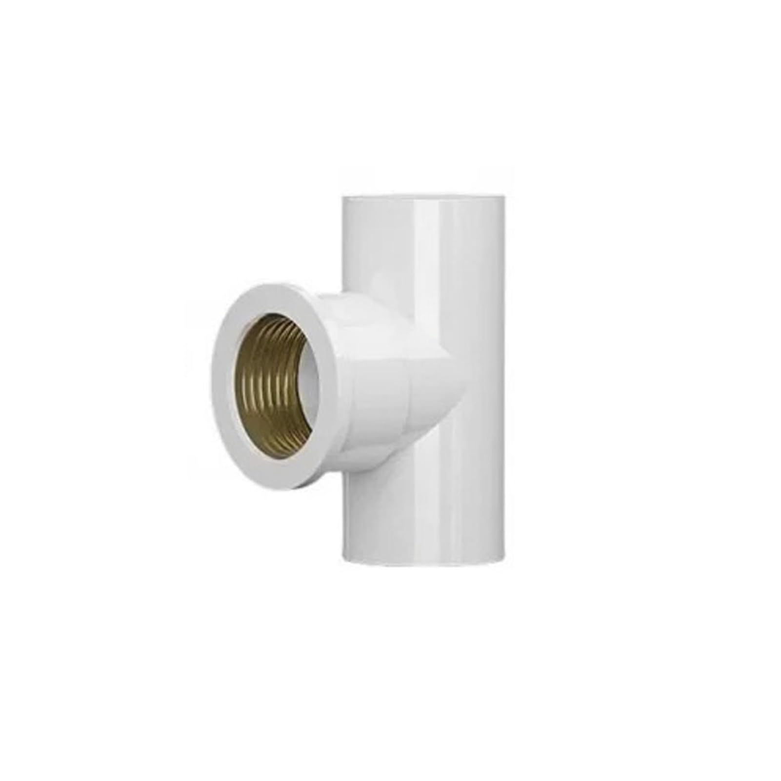 Ngpmkjnld Tee Pvc Pipe Adapter, Pvc Copper Thread Joints Reducers Aquarium Fish Irrigation Adapter 1/2-1 Inch To 20-32Mm(,1I2 Inch-32Mm-White)