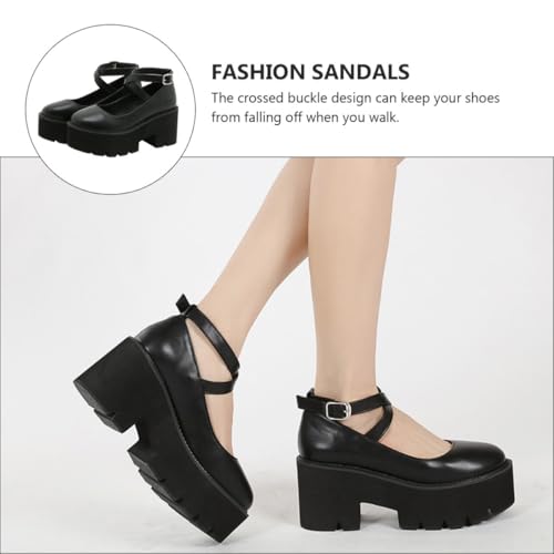 Chaussures plateforme simples élégantes en PU sandales d'été