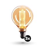 CALIDAD DEMOSTRADA – Preciosas y nostálgicas bombillas LED E27 de luz cálida hechas de vidrio dorado con diseño Edison. Decoración de hogar aprobada por TÜV Rheinland (Instituto Alemán Independiente) el 18 de octubre de 2019 con el número de certificado S 50444588 (ID: 1419072292).