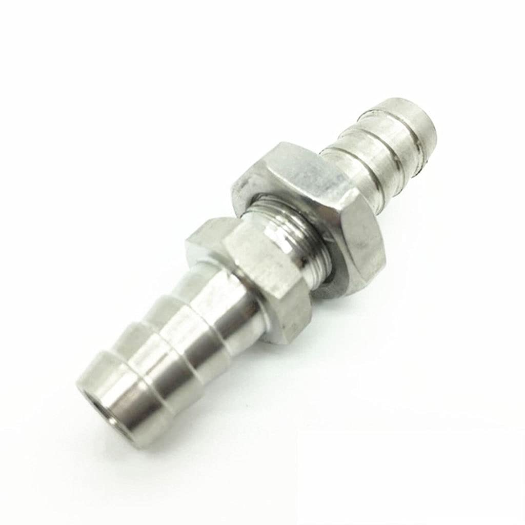 Conexión de agua, 1 pieza de 4 mm, 6 mm, 8 mm, 10 mm, 12 mm, 14 mm, 16 mm, 19 mm, mamparo de púas for manguera, adaptador de conector de acoplador de tubo de púas/10 mm(19Mm)