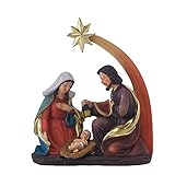 Harz Heiligen Familie Harz Ornament Hand Gemalt Krippen Szene für für Urlaub Und Weihnachten Weihnachten Eve Decor