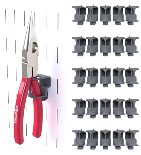 Image of Pliers Bracket Model 104 | Compatible with Wall Control | for Tool Wall Organization to Hang Pliers, Ratchet, Socket Extension, or Scissors | 25-Pack