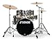 Sonor AQX Studio Drum Set - Black Midnight Sparkle Bundle with Drum Throne, Drumsticks, Drumstick Bag, and Austin Bazaar Polishing Cloth