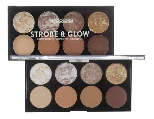 Paleta De Contorno E Iluminador Sp Colors Strobe & Glow