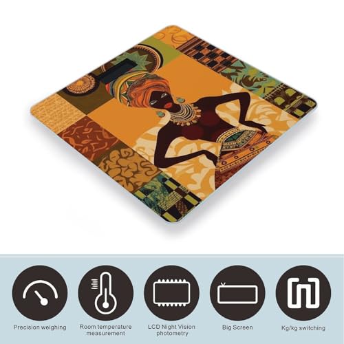 Báscula digital de baño con vidrio templado y pantalla LCD miniatura 3