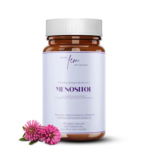 Inositol FEM Menositol 19 en 1 – Suplemento Integral para la Menopausia con Myo-Inositol, D-Chiro...