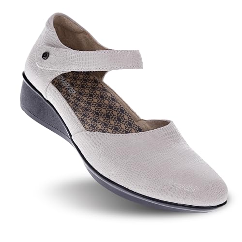 Image of Revere Osaka Mary Jane - Premium Leather - Orthotic-Friendly Removable Insoles - Adjustable Strap - Arch Support - Stylish Wedges for All-Day Comfort