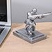 AojSup Knight Pen Holder with 2 Pens Resin Desk Organizers and Accessories Funny Executive Pen Stand Fancy Cool Office Gadgets Cool Desk Decorations for Men Home Supplies Holiday Present(Iron)