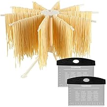 Ourokhome Pastry Dough Bench Scraper Knife and Collapsible Pasta Drying Rack, BPA Free Plastic and 430 Stainless Steel, Kitchen Tool, Dishwasher Safe