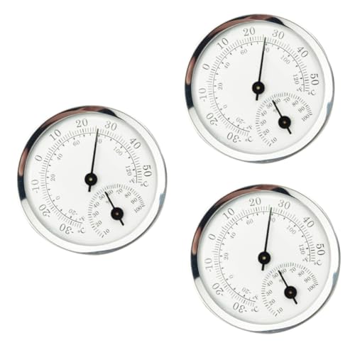 BESPORTBLE 3pcs Indoor Hygrometer Home Thermometer Home Hygrometer Thermostat for House Room Thermostats for Home Digital Hygrometer Indoor Thermometer Humidity Gauge Miniature Mini Clock