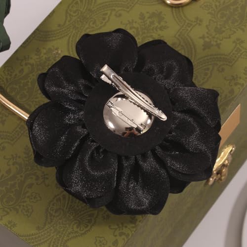Image of 4.3 inch Red Rose Hair Clip Large Flower Brooches for Women | Charming Flowers Pins for Clothes | Turn Heads with Stylish Rose Hair Clip Flower Brooch Pin for Clothes & Clips for Woman