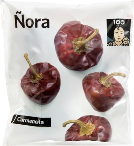 Carmencita Ñora, Pimiento Seco Entero, Sin Gluten, 25 g | Especia Seca Entera para Caldos, Guisos, Arroces, Romesco, Paella, Fideuá y Cocina Tradicional