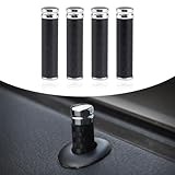 gunhunt 4 PCS Car Door Lock Knob, Carbon Fiber Metal Door Bolt Decorative Buckle Knob Pin Cover, Door Modified Latch Door Pull Pins, Universal Interior Accessories for Most Cars Trucks (Black)
