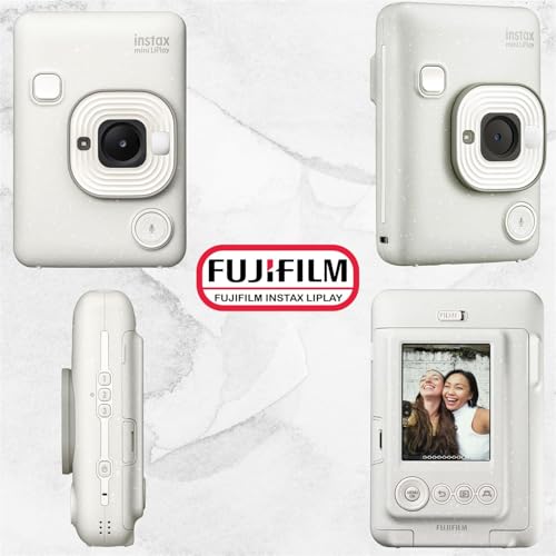 Image of Fujifilm Mini LiPlay Hybrid Instant Camera with Mini Film (Misty White, w / 40 Film Sheets)