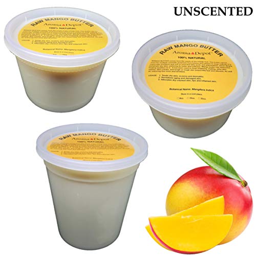 image for Aroma Depot 8 oz Raw Mango Butter Unrefined 100% Natural Pure Great fo