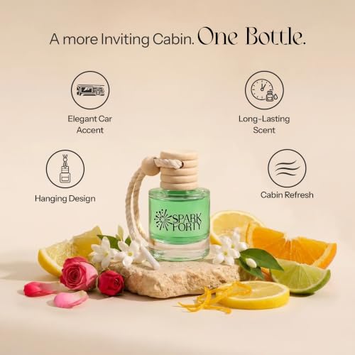 Image of Jasmine Car Air Freshener Hanging | Car Perfume, 8 ml