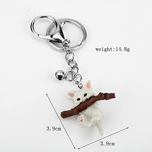 Hongtai 3D Cat Sleutelhanger Leuke Sleutelhanger Lucky Cat Sleutelhanger Sleutelhanger Tas Accessoires (Color : 1) - Image 3