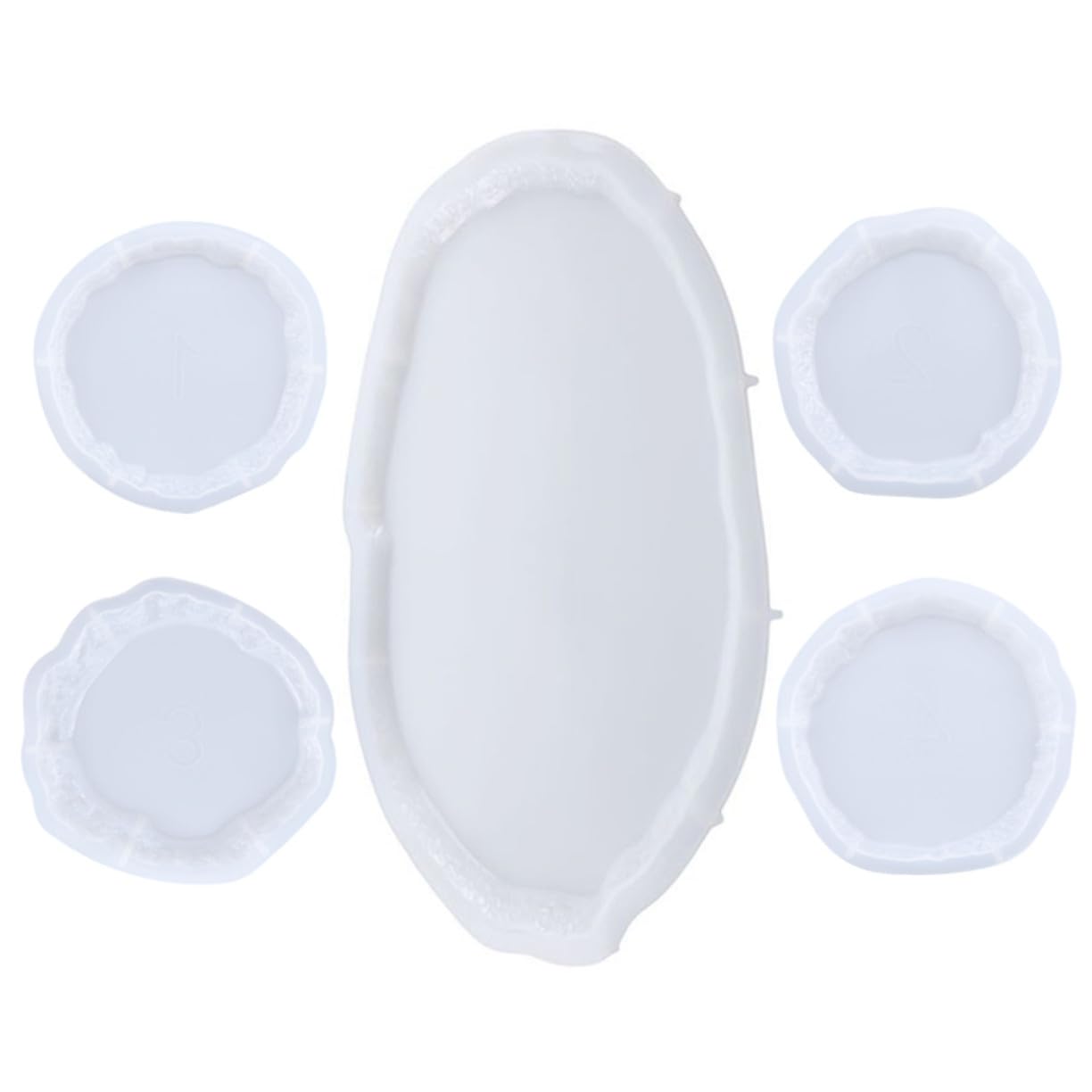 Moule silicone résistant déchirure pour dessous de verre époxy Holibanna