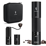 Soulhand Portable Coffee Grinder, 2-IN-1 Electric & Manual Coffee Bean Grinder with Internal Adjusta