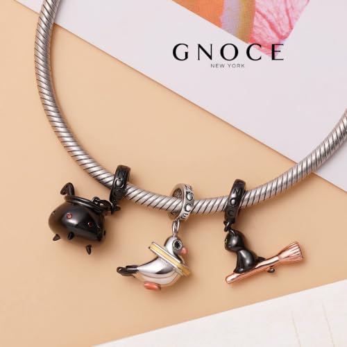 Image of GNOCE Witch Cauldron Pendant Charm,S925 Sterling Silver with Ruby Gemstones Dangle Charms Bead For Bracelets /Necklace Jewelry Gift For Women Girls Wife Daughter