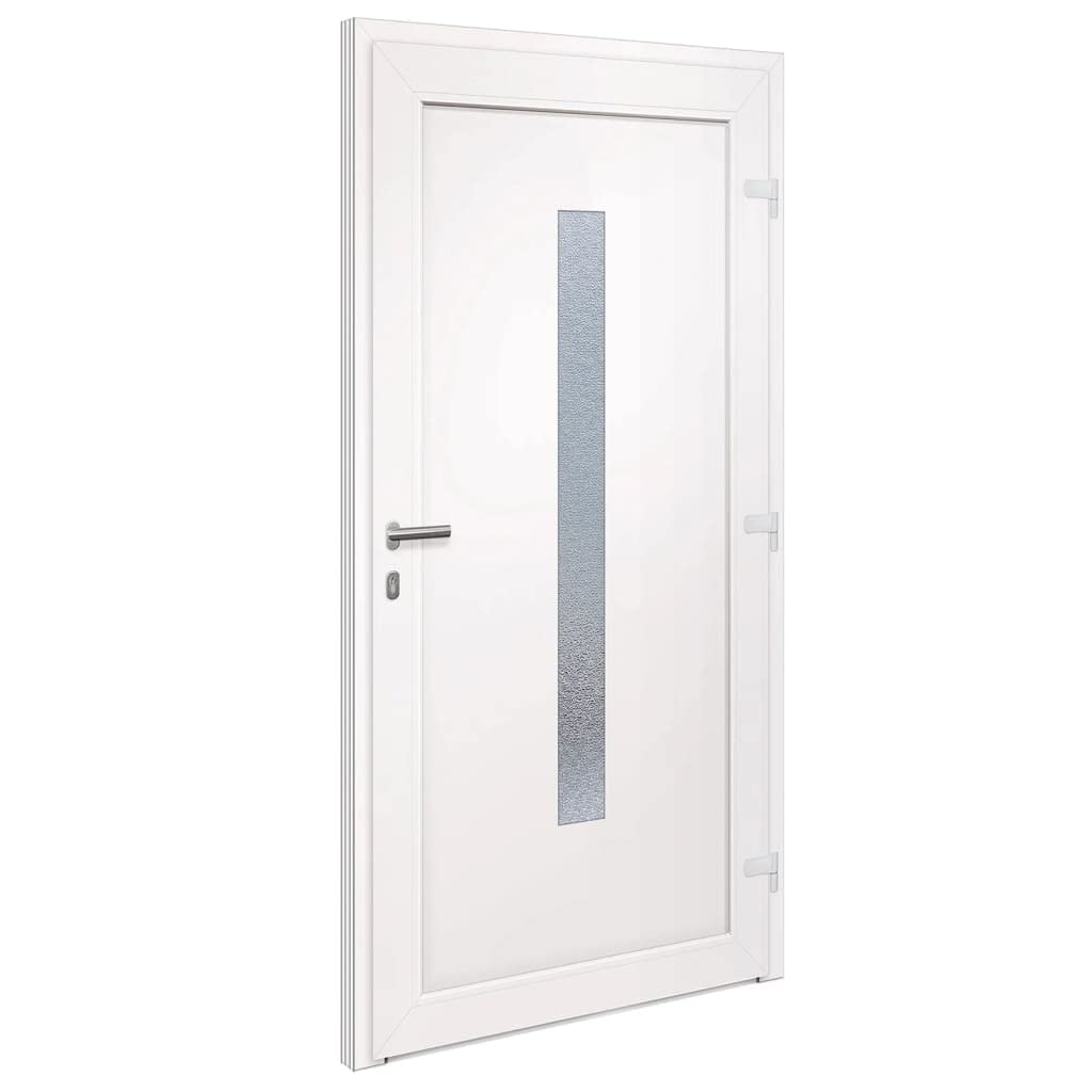 Porte d entrée Blanc 98x200 cm PVC