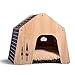 Casa de Madera para Perros con Cubierta de Tela I Casa para Perros para el Interior y el Exterior I Resistente a la Intemperie y a los arañazos I Varios tamaños y Colores (M (45 x 50 cm), Style 4)
