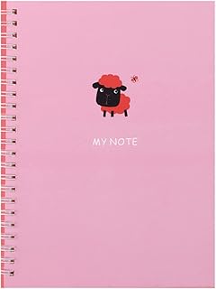 QQZSG メモ帳 ノートブック ペンホルダー 文房具 A5 ノート A5*10 ルーズリーフ 事務用品 パープル 動物柄 日記帳 おしゃれ PU 紙カバー 手帳 横罫線入り 学用品 ビジネス プレゼント (ピンク) 学生用 勉強 受験 入学準備 進学 notebook 大学ノート