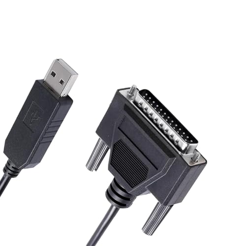 Cutesliving - USB to DB25 PLC Programming Cable - FTDI FT231XS Chip for Allen-Bradley PLC-5 Controllers, RS232 Serial Cable, CE/RoHS Certified (10 ft/3m)