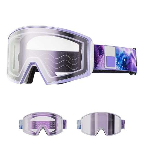 [MRFFCQ] �t�H�g�N���~�b�N �E�B���^�[ �X�L�[�S�[�O�� �X�m�[ �܂�~�߃T���O���X �X�m�[�{�[�h�}�X�N �����Y ���f�B�[�X UV400 �X�m�[���[�r�� �O���X �X�|�[�c�A�C�E�F�A �t�@���^�W�[�p�[�v�� (�F���ς��) 17.8*10cm