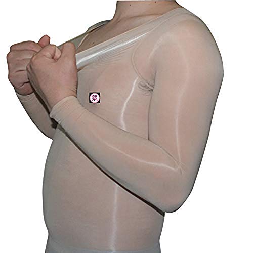 HIMEALAVO Men Closed Penis Sleeve Open File Body Tights Oil Light Stocking Closed Penis Sleeve