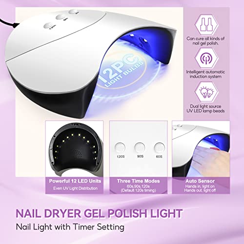 COSCELIA Kit Manicure Semipermanente con 36 W