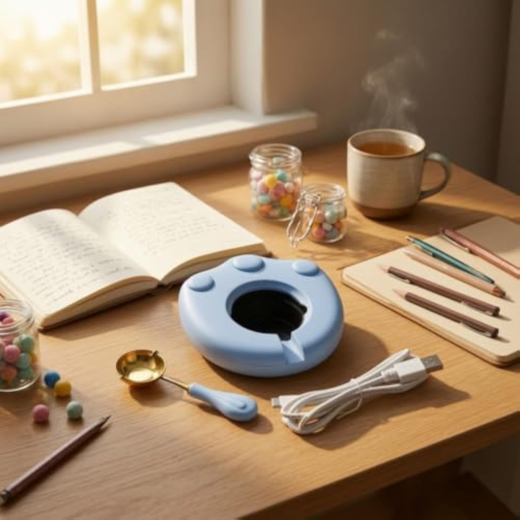 Cat Paw Shaped Electric Sealing Compound Melter with Spoon