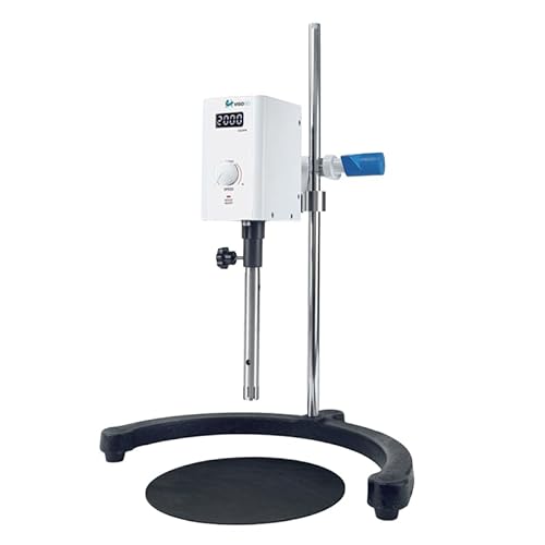 VISOSCI High Speed Homogenizer Lab Disperser Emulsifier,2000-20000rpm Digital High Shear Mixer Emulsification Machine,20-1200ml Capacity Emulsion Homogenize Dispersion Machine with Non-Slip Mat