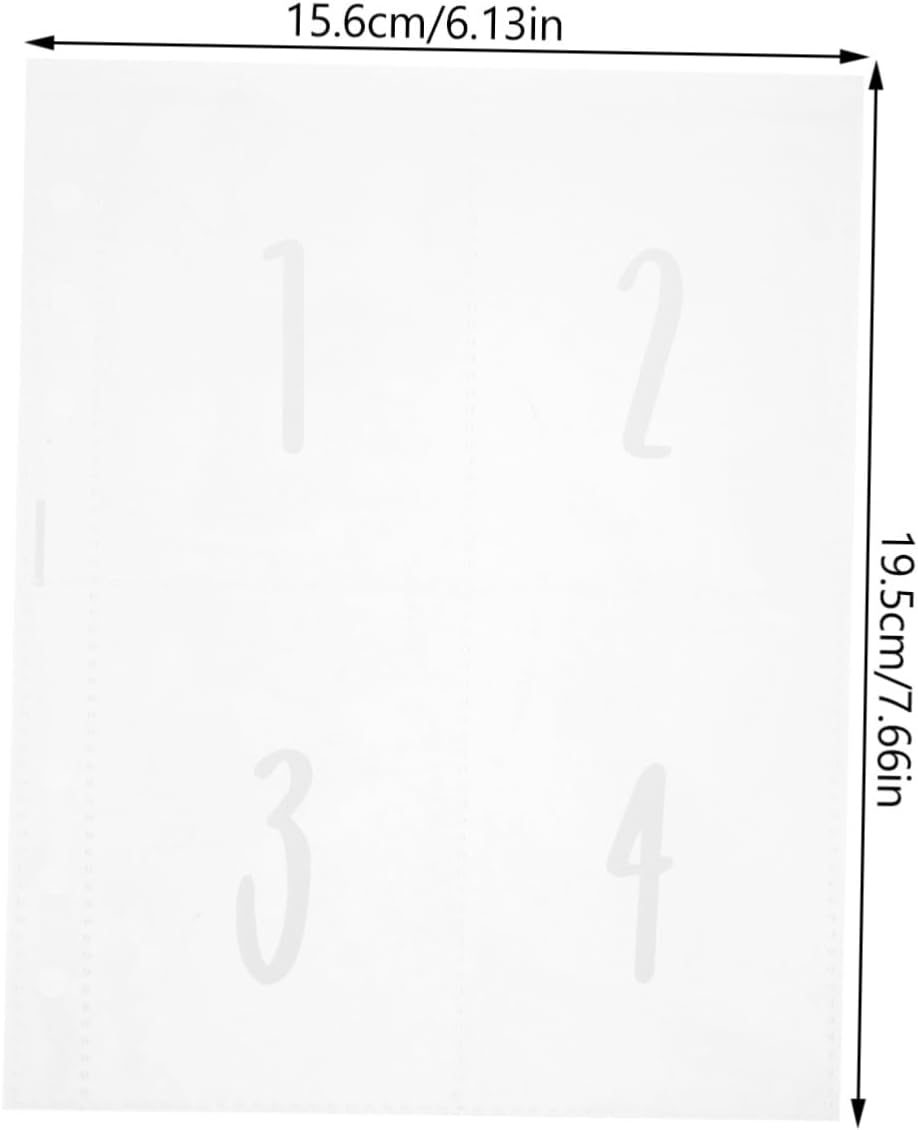 25 Sheets PVC Binder Accessory Budget Pockets for Cards image 4