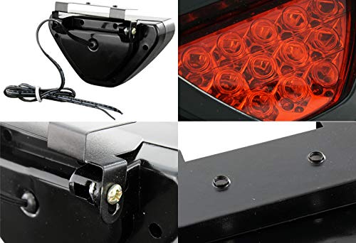 EPARTS Universal Sporty F1 Style Red 12 LED Rear Stop Tail 3rd Brake Light Third Stop Warn Lamp For Car Truck SUV