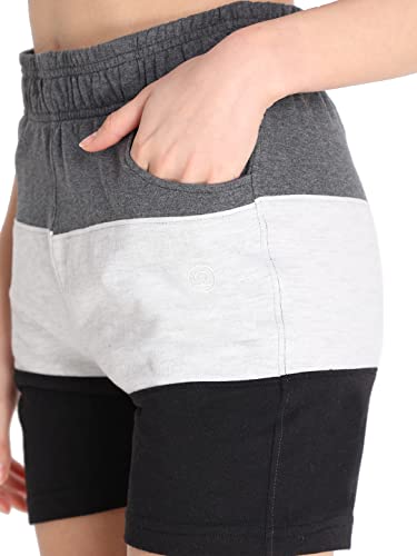 Image of CHKOKKO Women's Regular Cotton Regular Fit Plain Shorts for Women