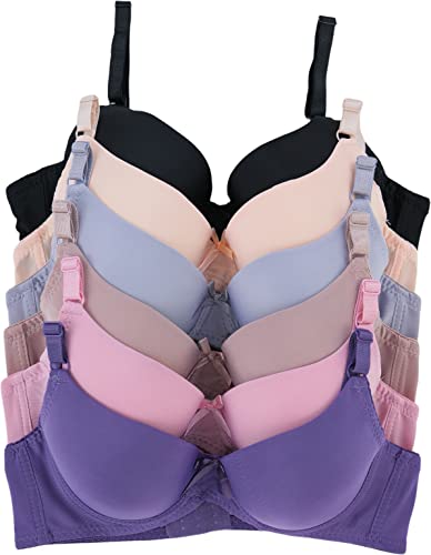 Image of ToBeInStyle Women's Pack of 6 Classic Style Underwire Supportive Padded Bras