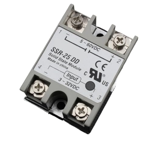 Relais à semi-conducteurs SSR-25DD 25A DC-DC avec radiateur de dissipation thermique