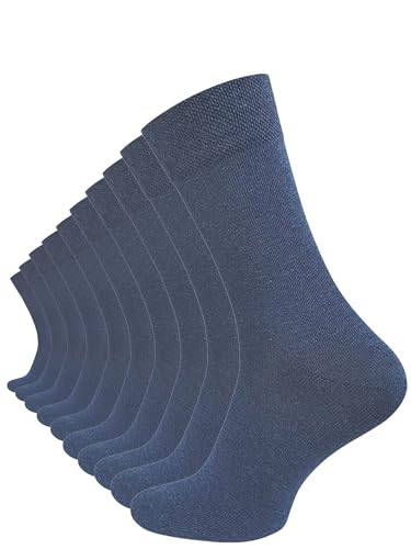 Produktbild Cotton Prime® Socken Gesundheitssocken aus Baumwolle (10-Paar) ohne störende Naht blau|braun 43-46