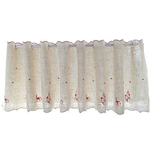 Demi rideaux de cuisine aspect épuré texture jute