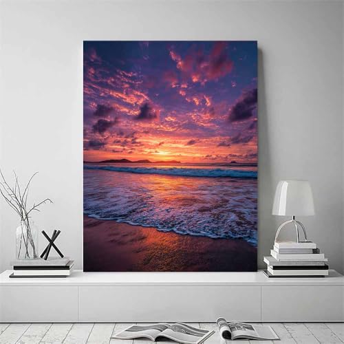 Tableau moderne violet 40x60cm pour décoration murale chambre