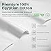 HYPREST Egyptian Cotton Sheets King - 18 Inch Extra Deep Pocket King Sheets, Luxury Soft & Crisp Bed Sheets Set, Oeko-TEX Certified, Durable Cooling Hotel Bedding, White