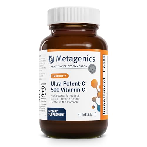 Metagenics Ultra Potent-C 500 - Buffered Vitamin C Supplement for Immune Support Antioxidant Defense & Collagen Formation - Gentle Stomach-Friendly Non-GMO Gluten-Free - 90 Tablets