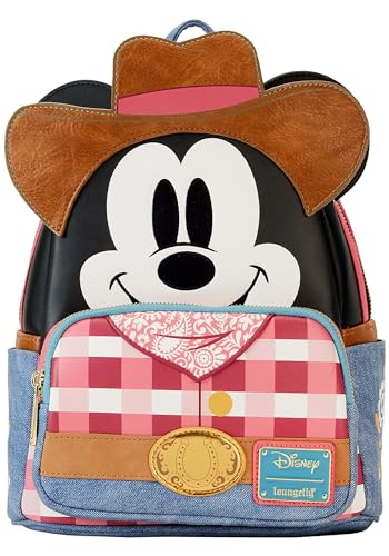 Mini sac à dos Loungefly Disney Western Mickey Mouse marron en similicuir