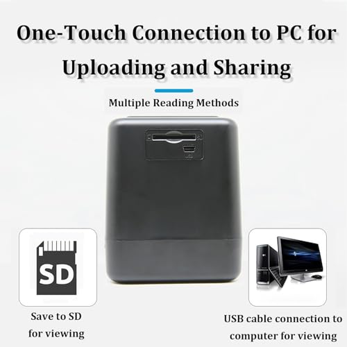 Image of Mini Digital Film and Slide Scanner, Film Negative Scanner, Converts 135, 126, 110, Super 8 Film Negatives Slides to 22 M JPEG Images, Adapters with 2.0 LCD Screen