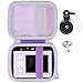 セ ガフェイブ SE GA FAVE PRINT CAMERA プリカ用収納ケース ネックストラップ＆カメラ固定ネジ付き，パープル‐co2CREA