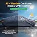 Waterproof Honda CRV CR-V(1995-2026) Car Cover with Breathable Vents, [2026 Upgrade] Premium Covers with Cotton Liner and Zipper Door, Sun Rain Snow Dust Uv Protection.(Gift with Towel)
