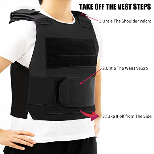 Adjcf Lightweight Tactical Vest With 2 Eva Foam Inserts - 800D Oxford Fabric, Adjustable Straps For Airsoft, Paintball, Cosplay #TOP5